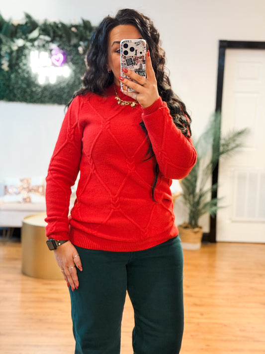 Soft Touch Textured Knit Sweater
