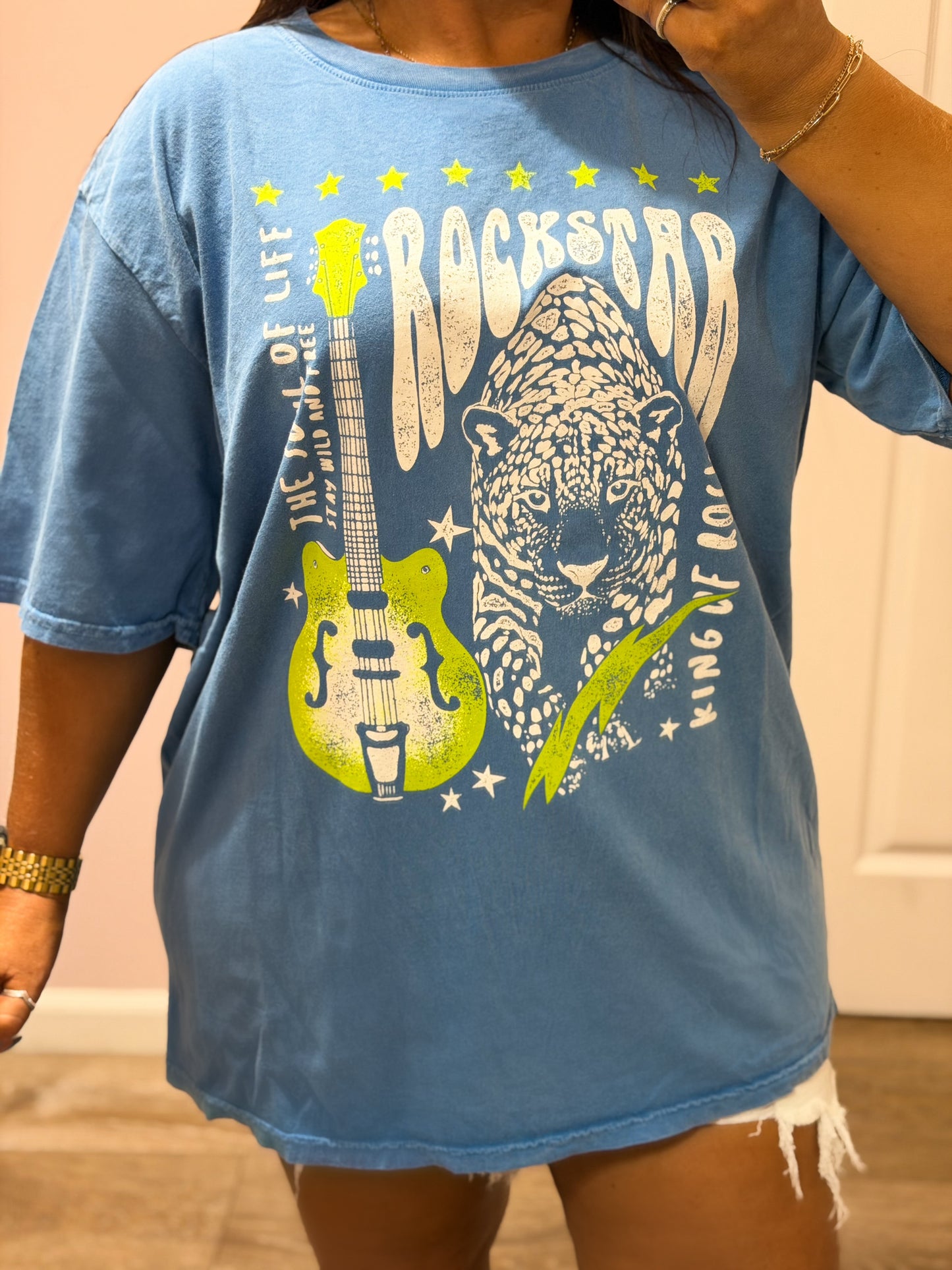 Rockstar Leopard Oversized Tee