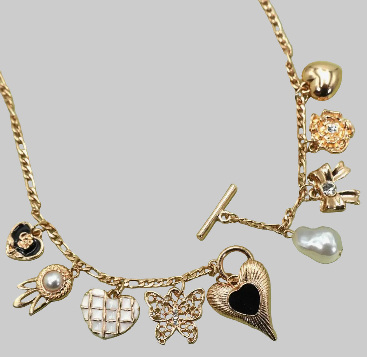 Toggle Clasp Charm Necklace