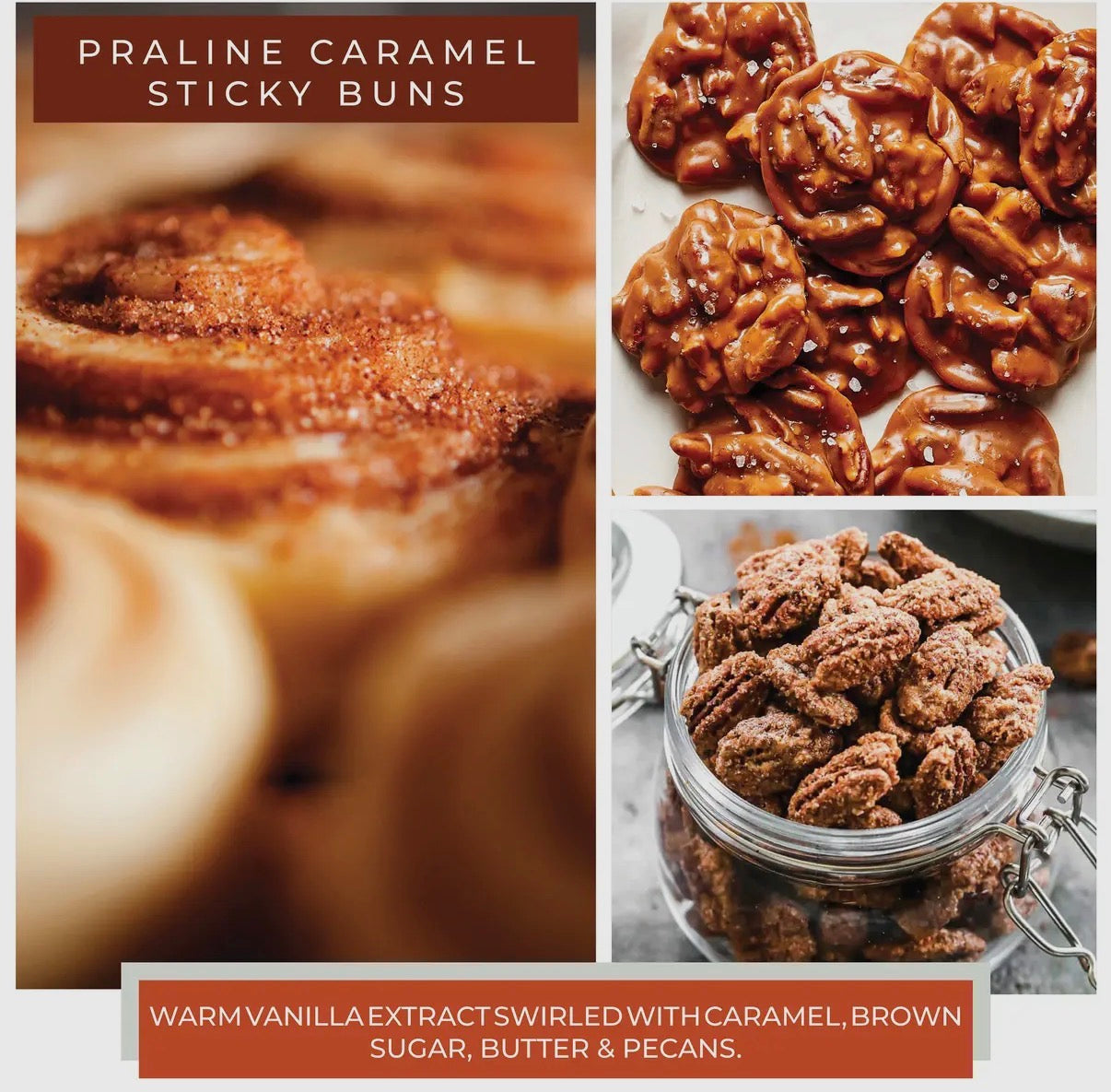 Praline Caramel Sticky Buns 22oz Candle