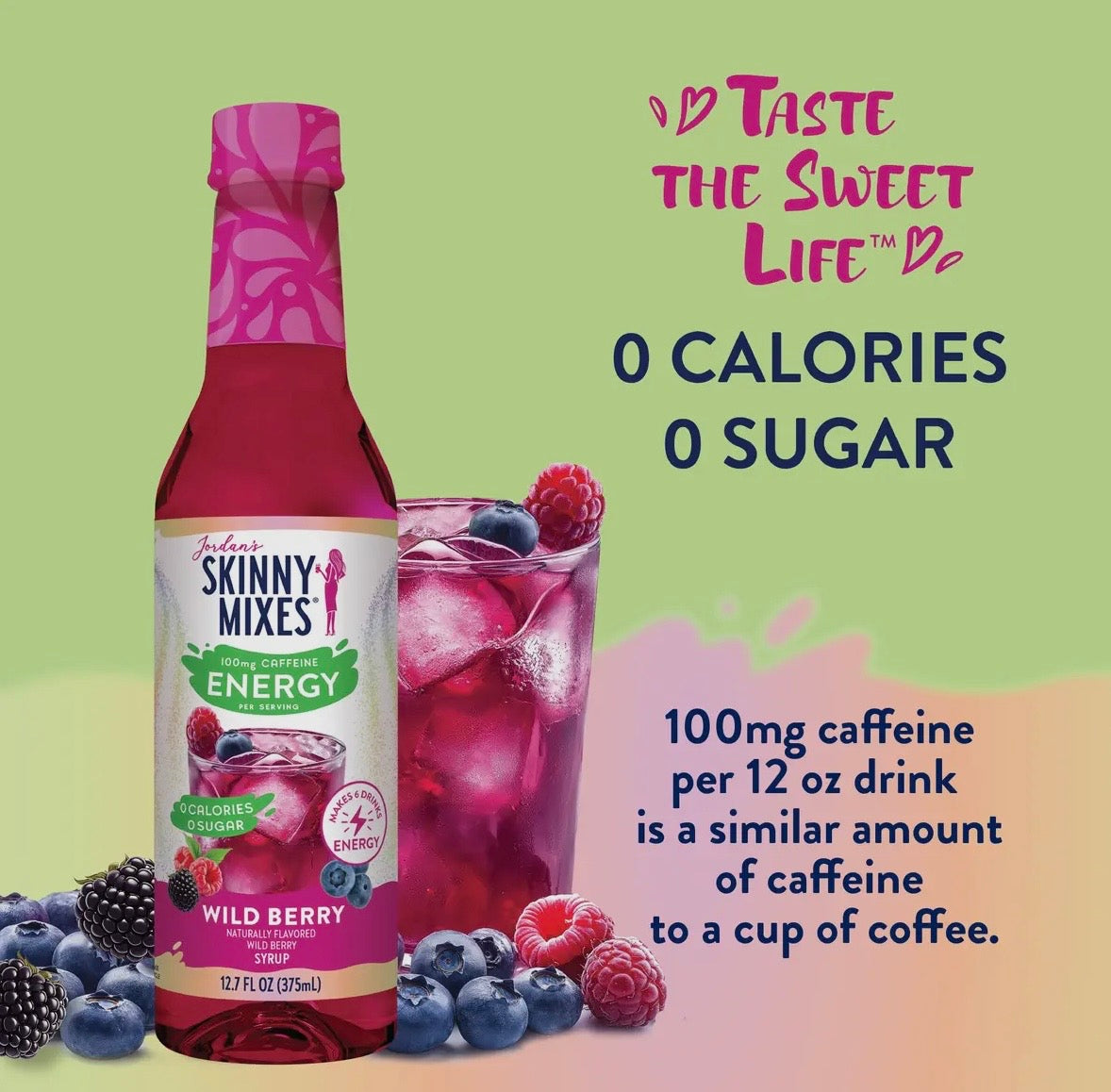 Sugar Free Wild Berry Energy Syrup