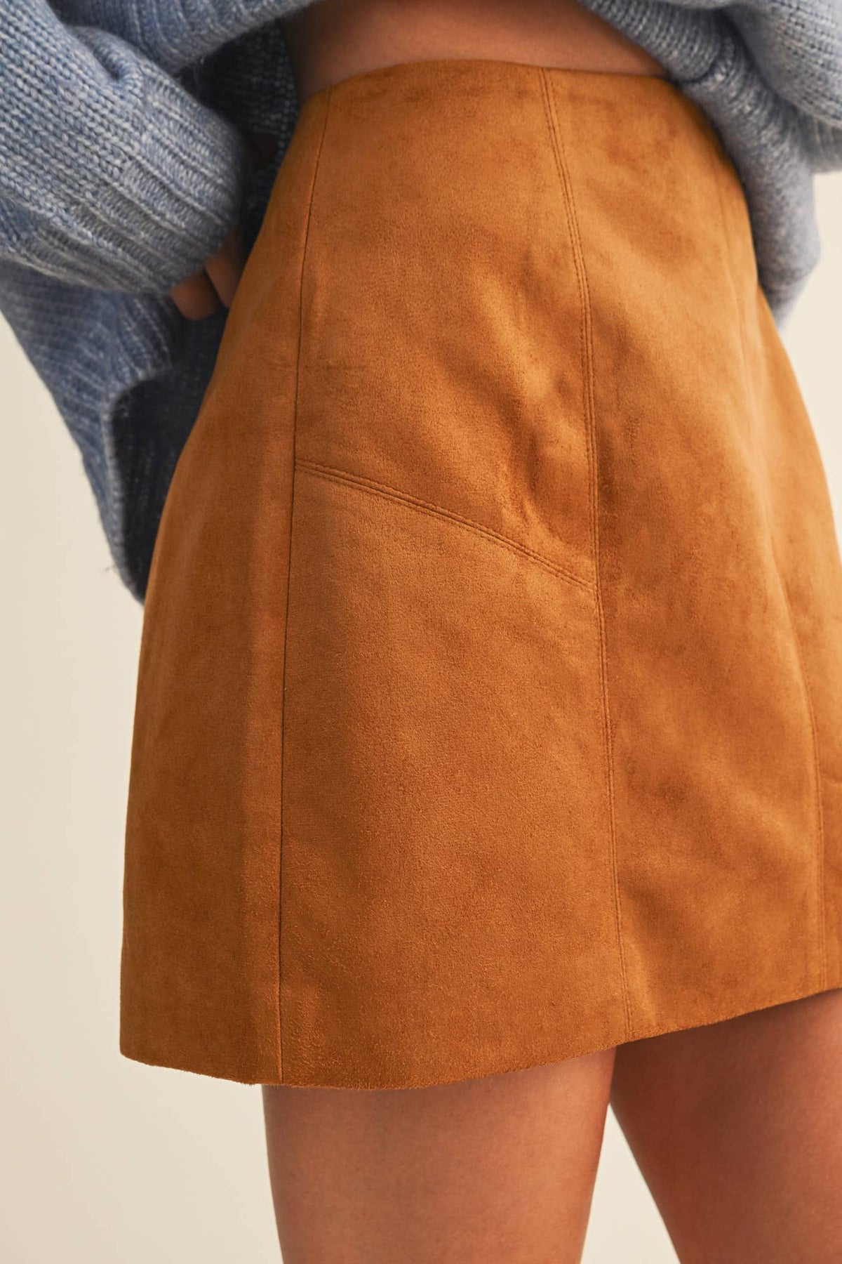 Faux Suede Mini Skirt