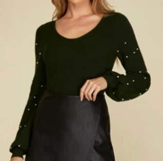 Dazzle Them Sweater Bodysuit