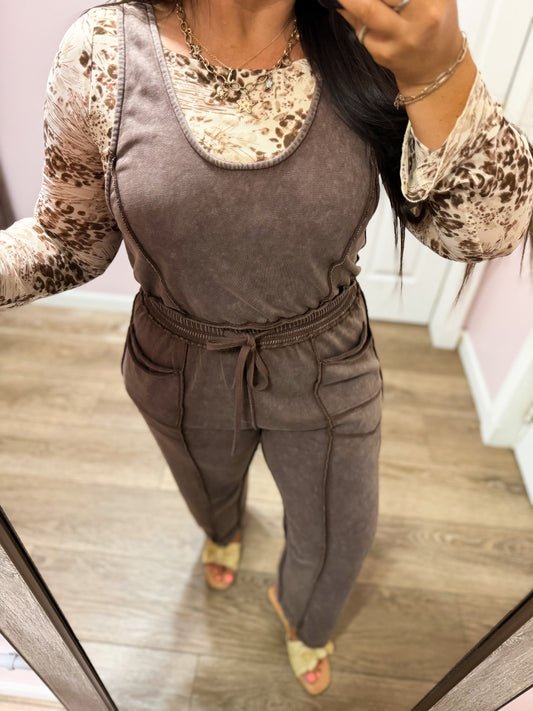 Jackie Mineral Wash Jumpsuit