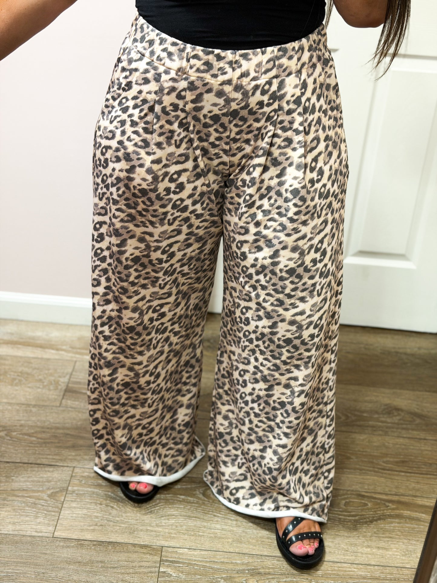 Leopard Wide Leg Lounge Pants