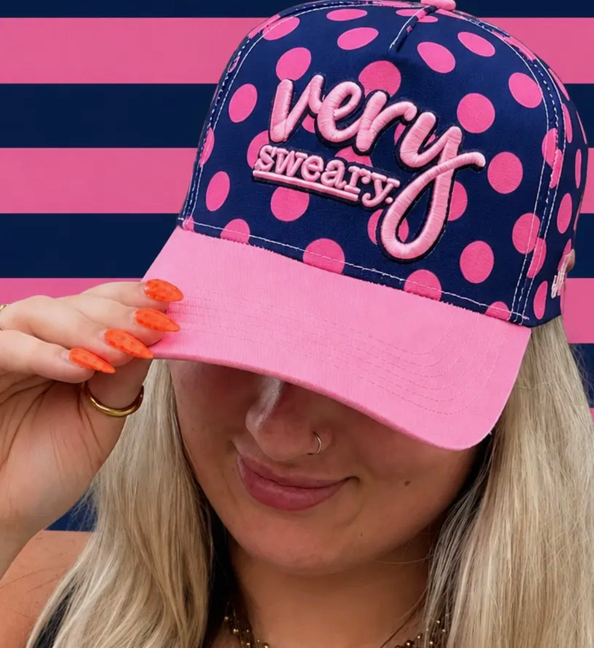 Very Sweary Polka Dot Hat