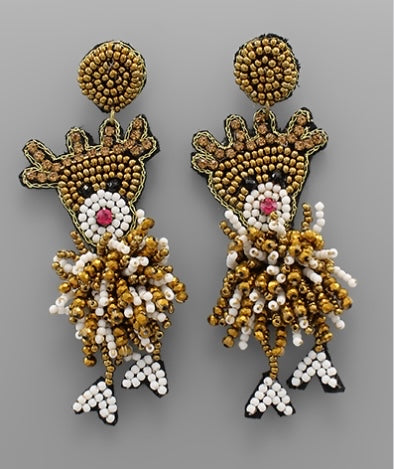 Rudolph Beaded Earrings