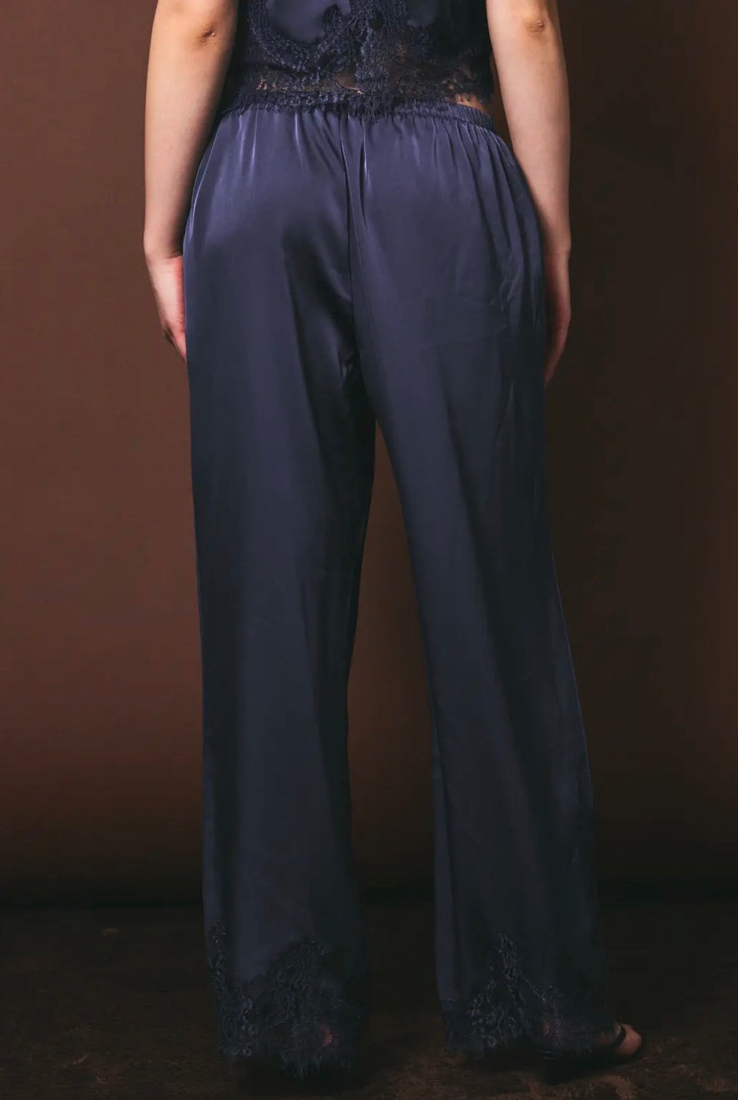 Perfectly Polished Lace Trim Pants