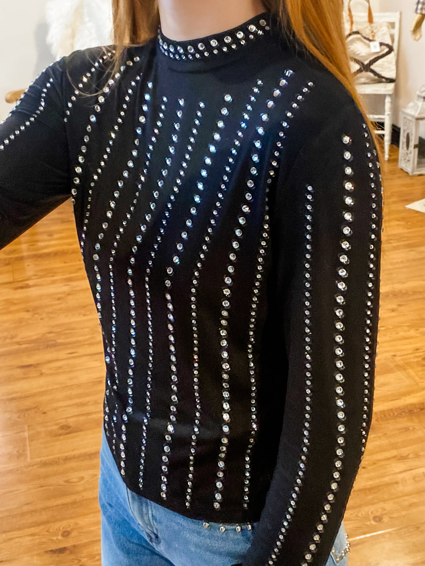 Time to Shine Rhinestone Top