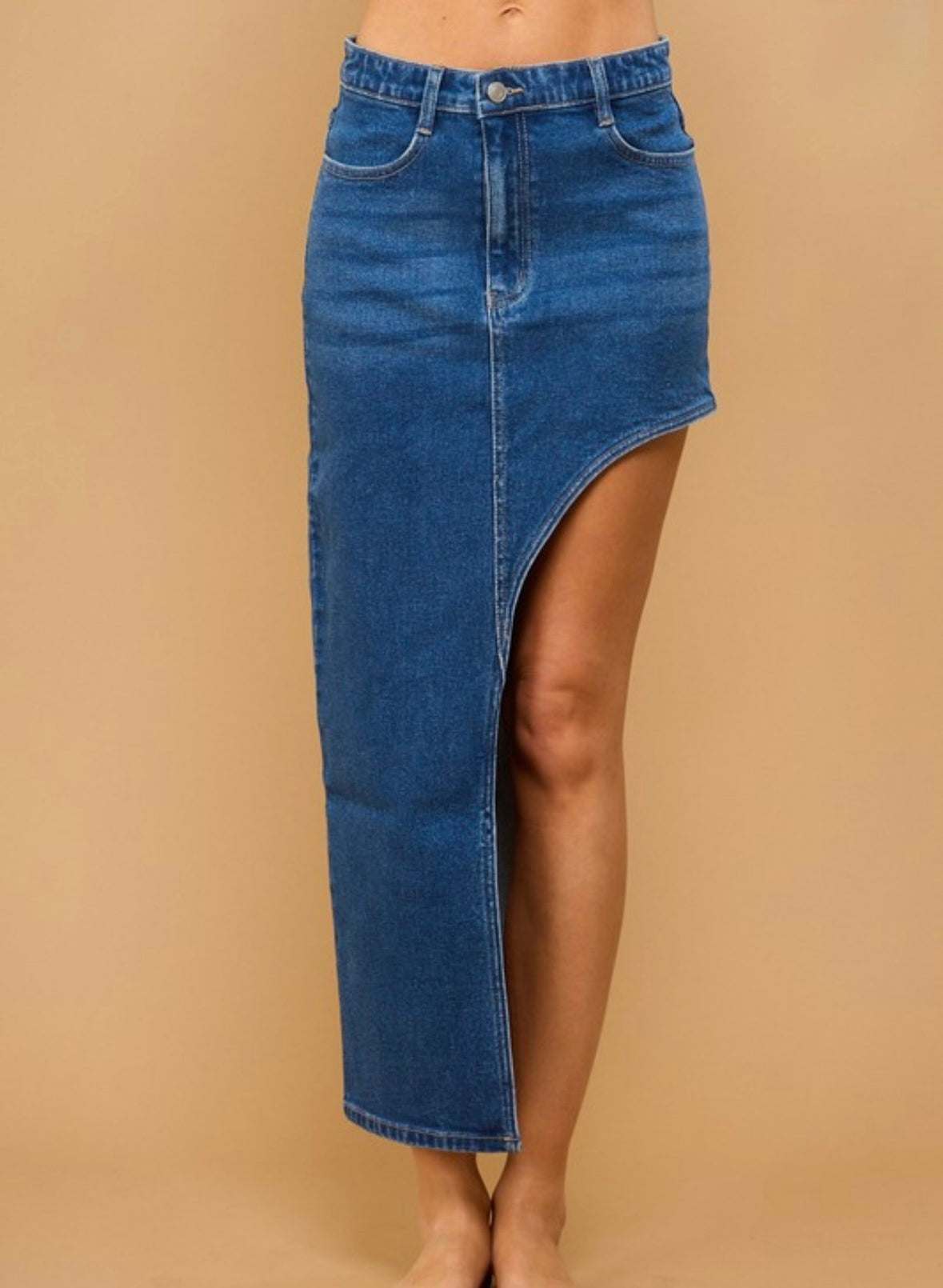 Denim Midi Skirt