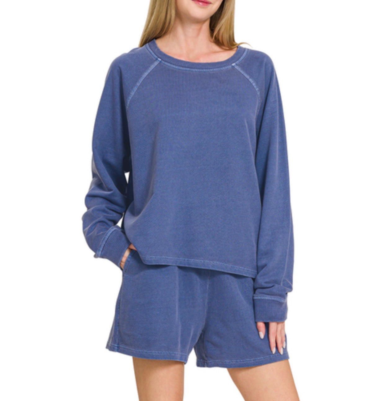 Weekend Ready Washed Set, Navy