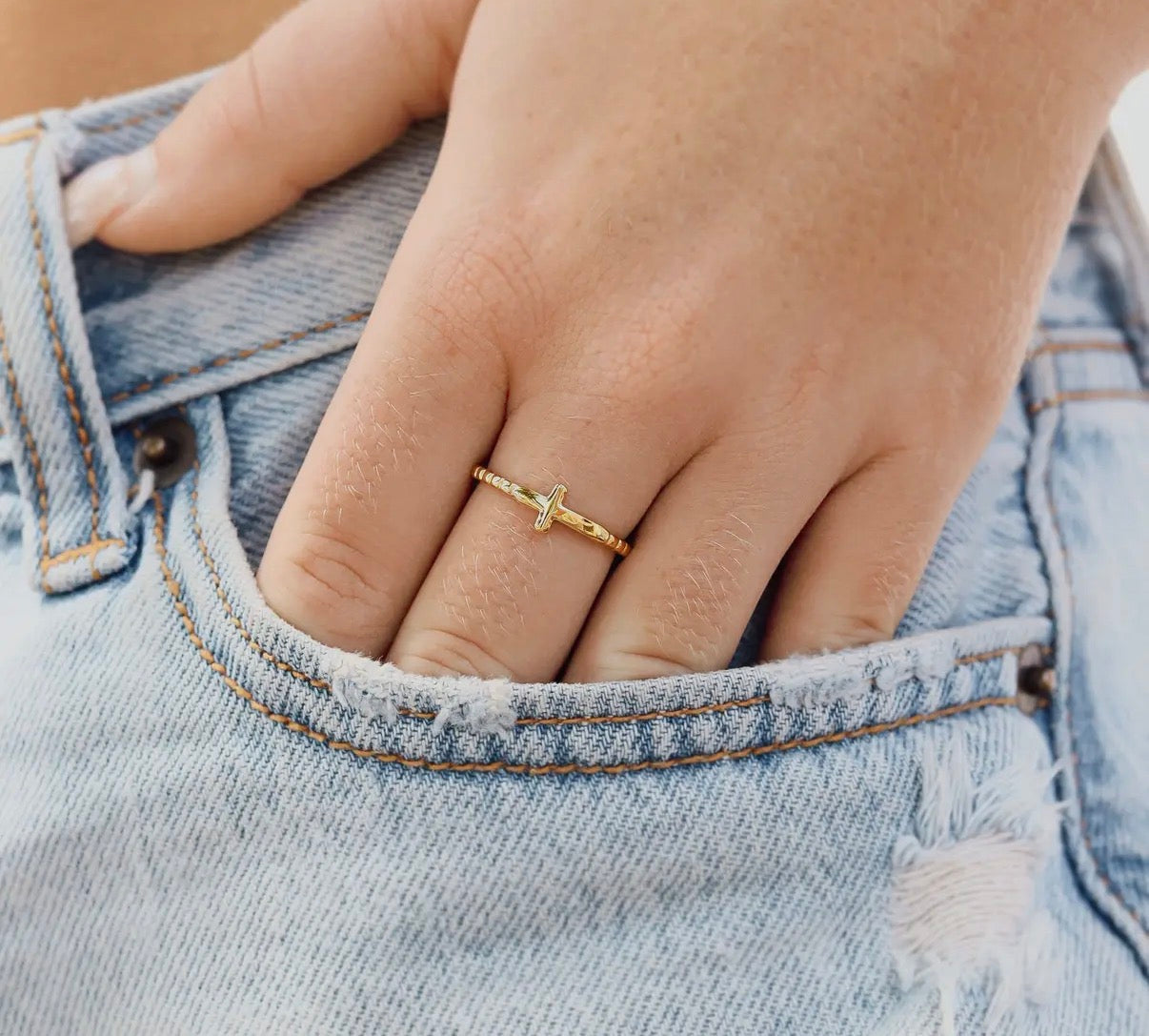 Stackable Cross Ring