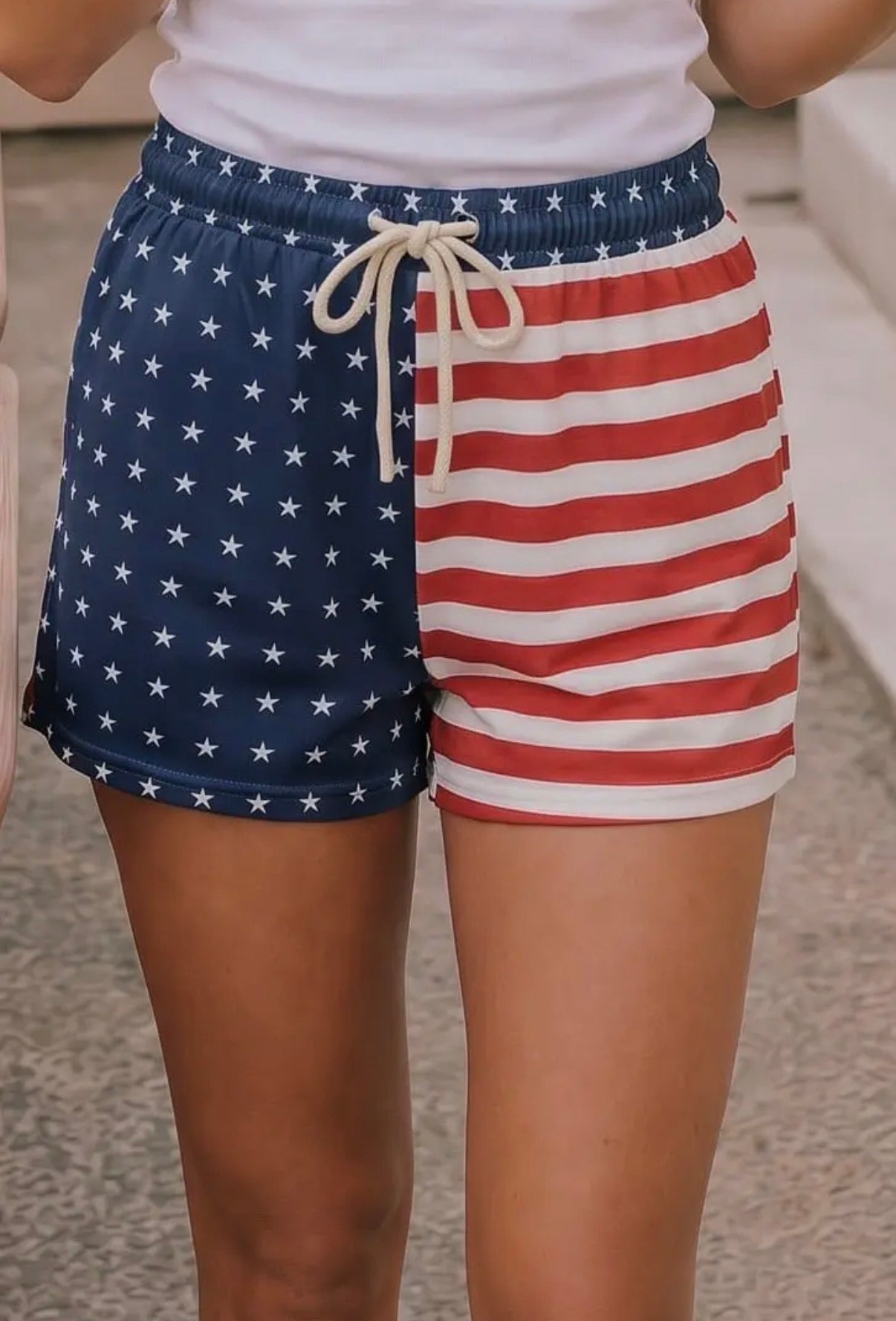 Star & Stripe Color Block Shorts