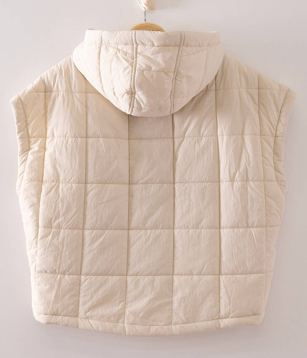 Quilted Hooded Puffer Vest