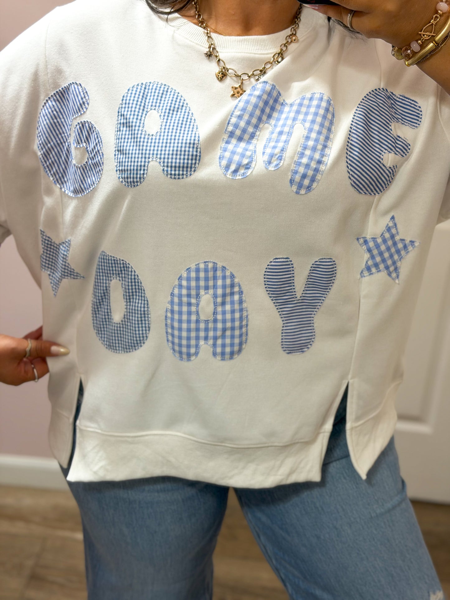 Game Day Patchwork Boxy Top