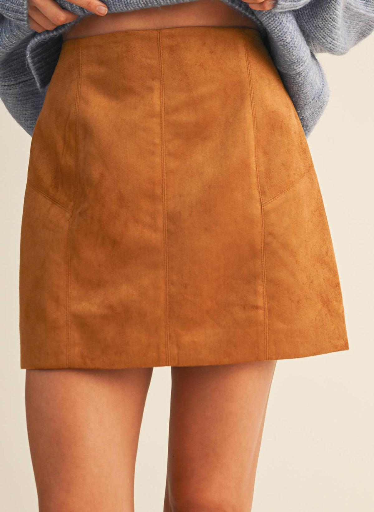 Faux Suede Mini Skirt