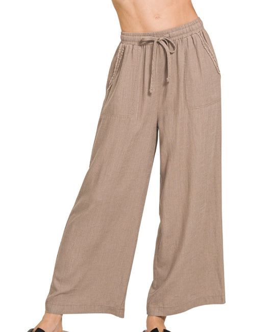 Casual Luxury Linen Blend Pants