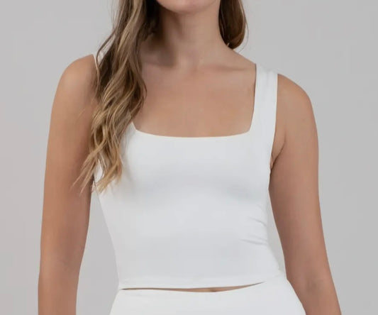 Square Neck Cropped Tank