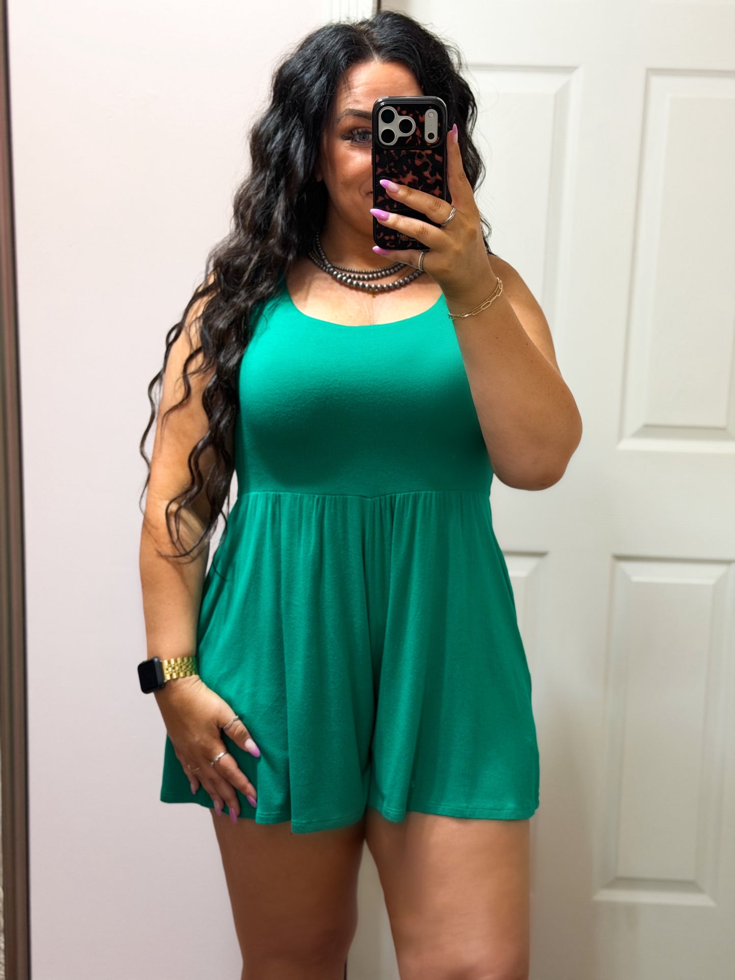 Always Around Romper, Green