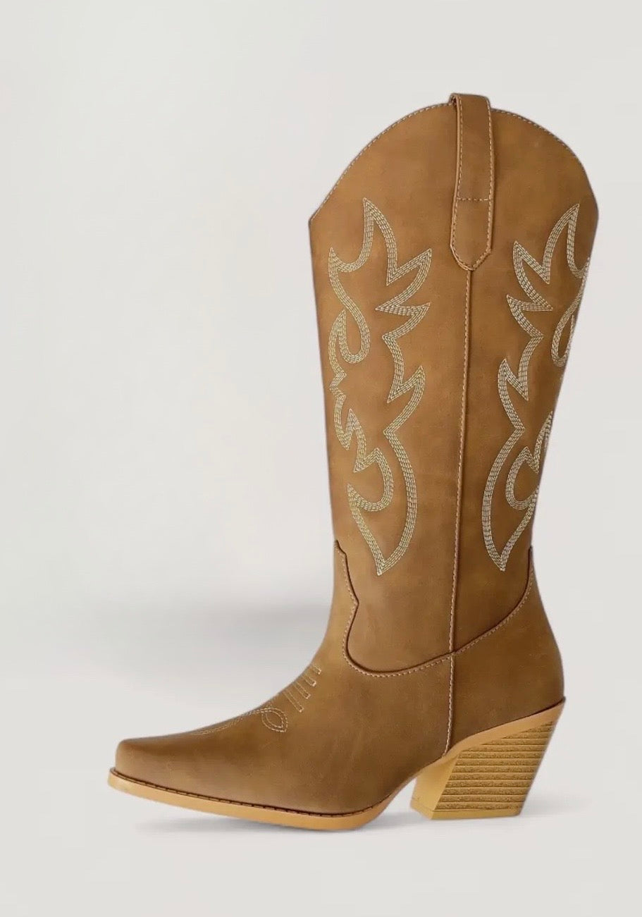 Creek Embroidered Cowboy Boot