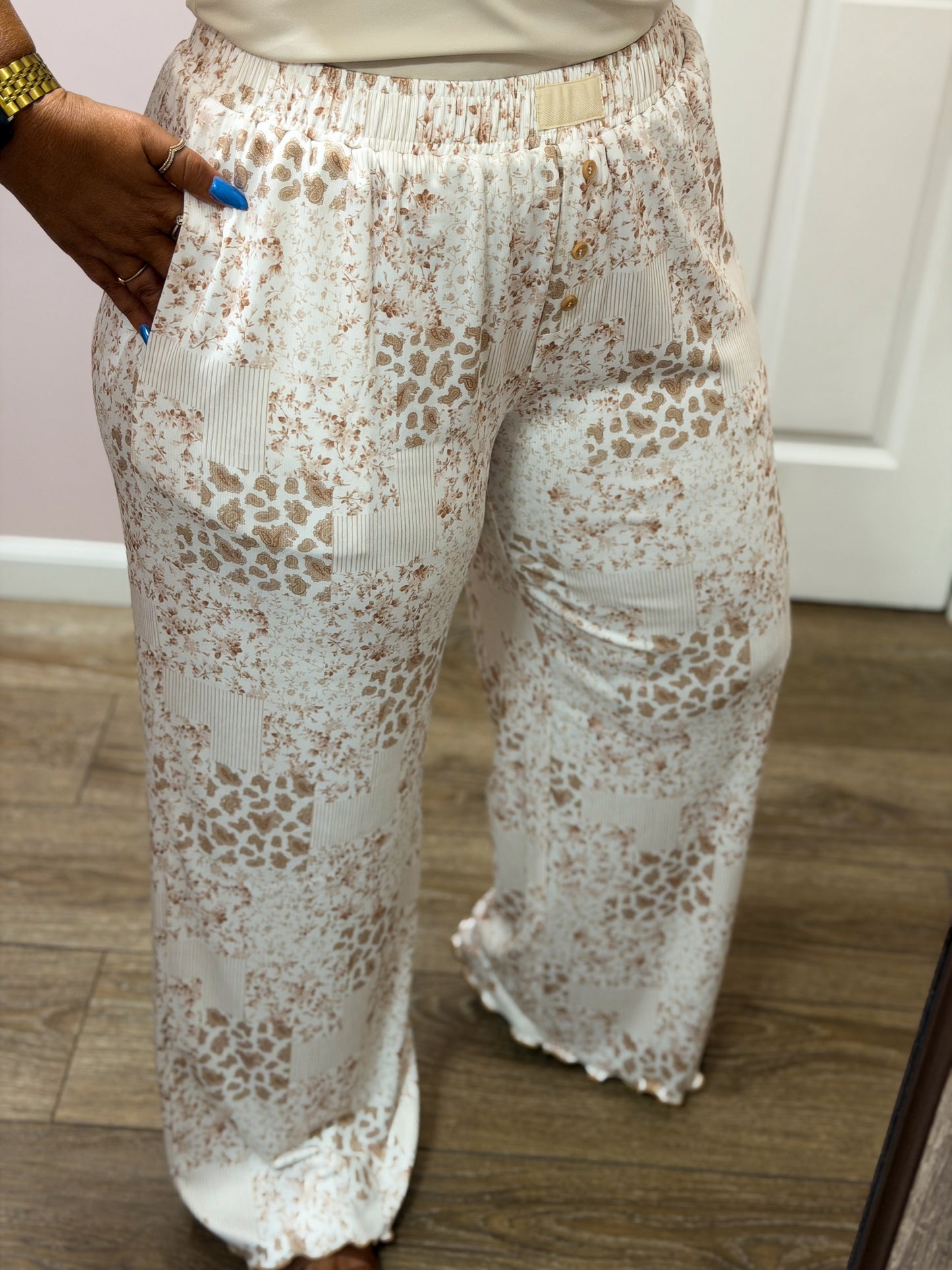 Easy Charm Patchwork Pants