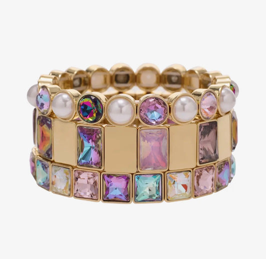 Pure Sparkle Square Stone Bracelet