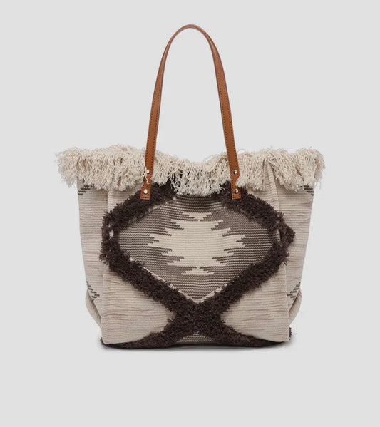 Madison Handwoven Fringe Tote