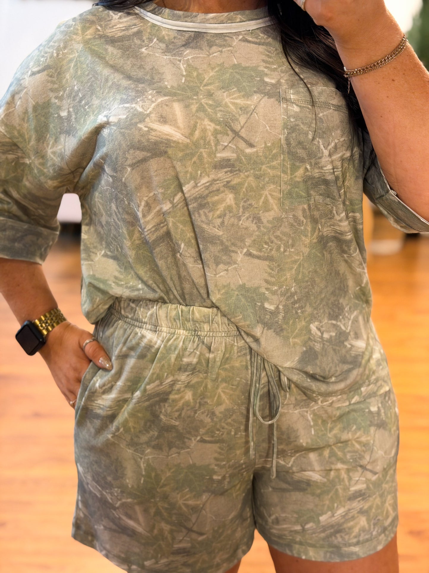 Casual Camo Two Piece Set