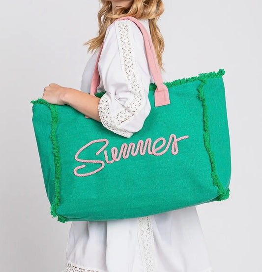 “Summer” Rope Fringe Tote