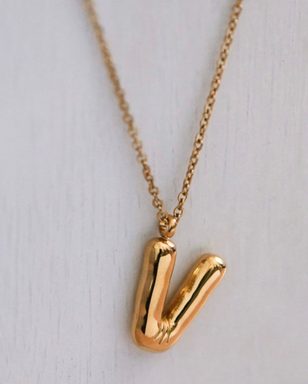 Bubble Initial Necklace