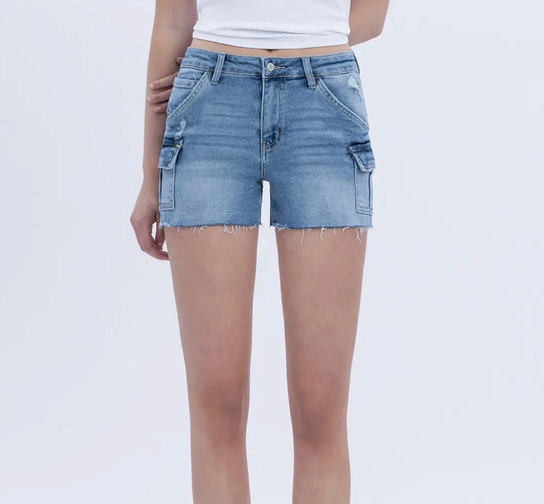 Victoria High Rise Cargo Shorts