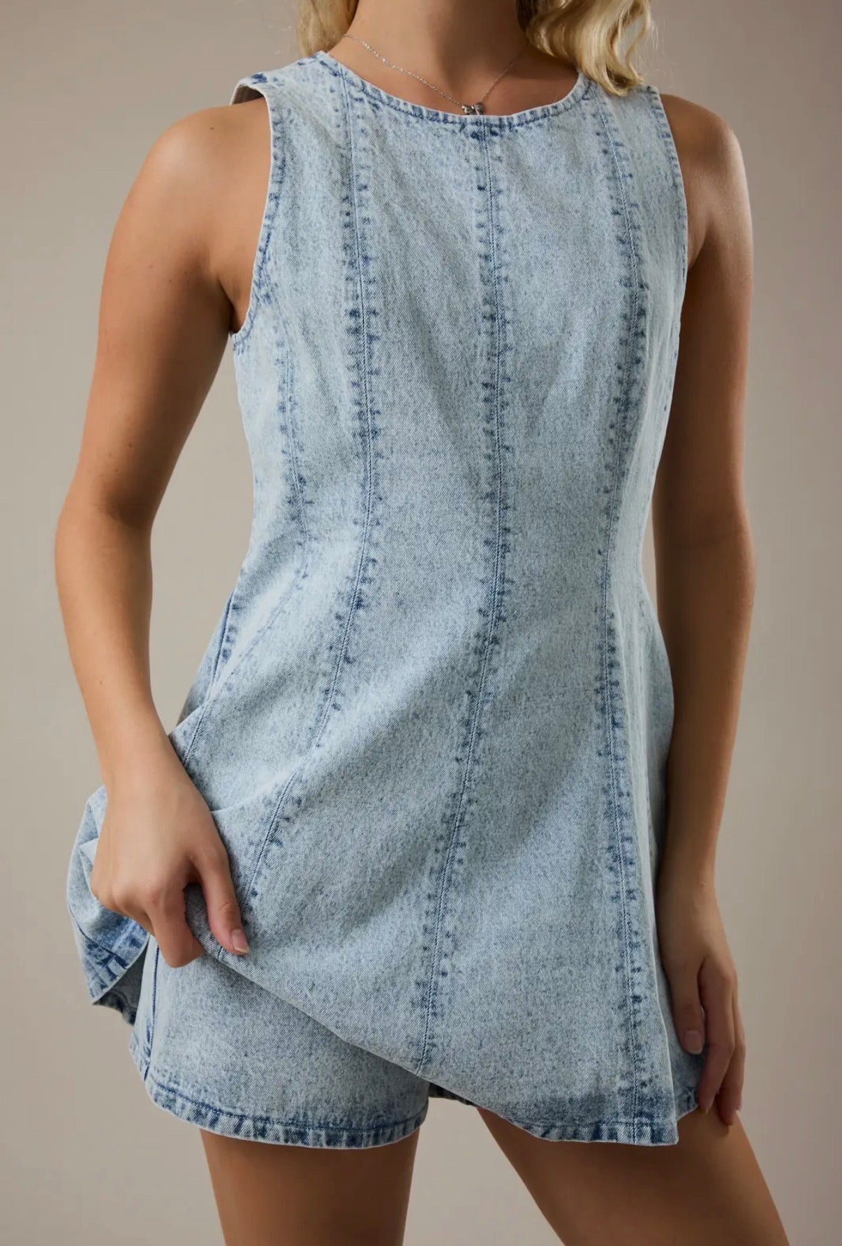Always A Vibe Denim Romper
