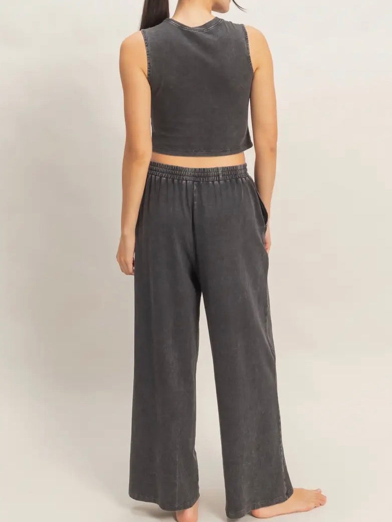 Up for Anything Two Piece Set, Black