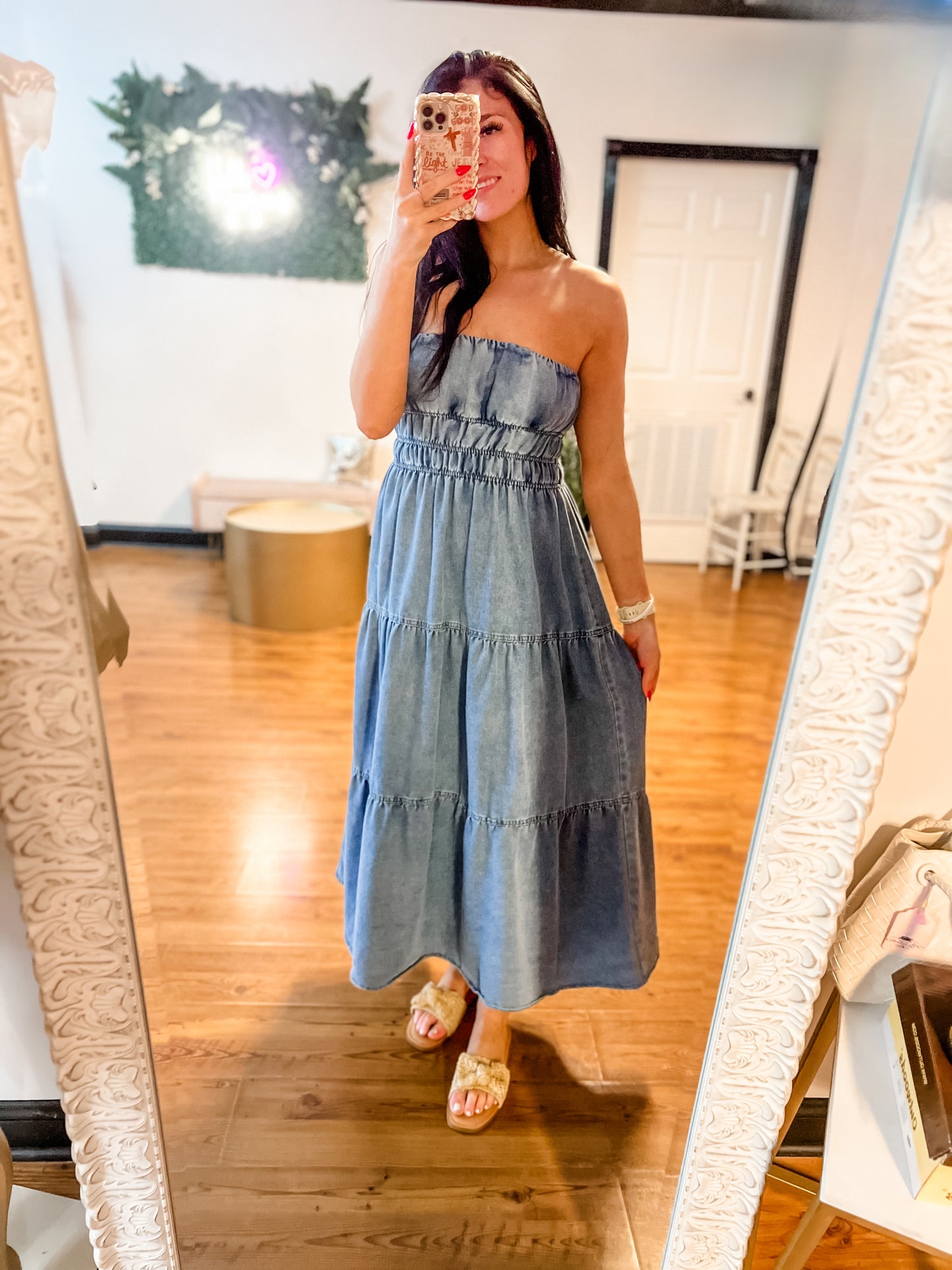 Summer Dreams Denim Midi Dress