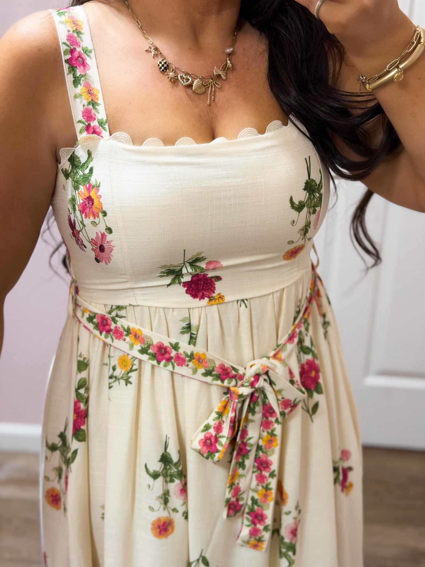 May Blooms Floral Midi Dress