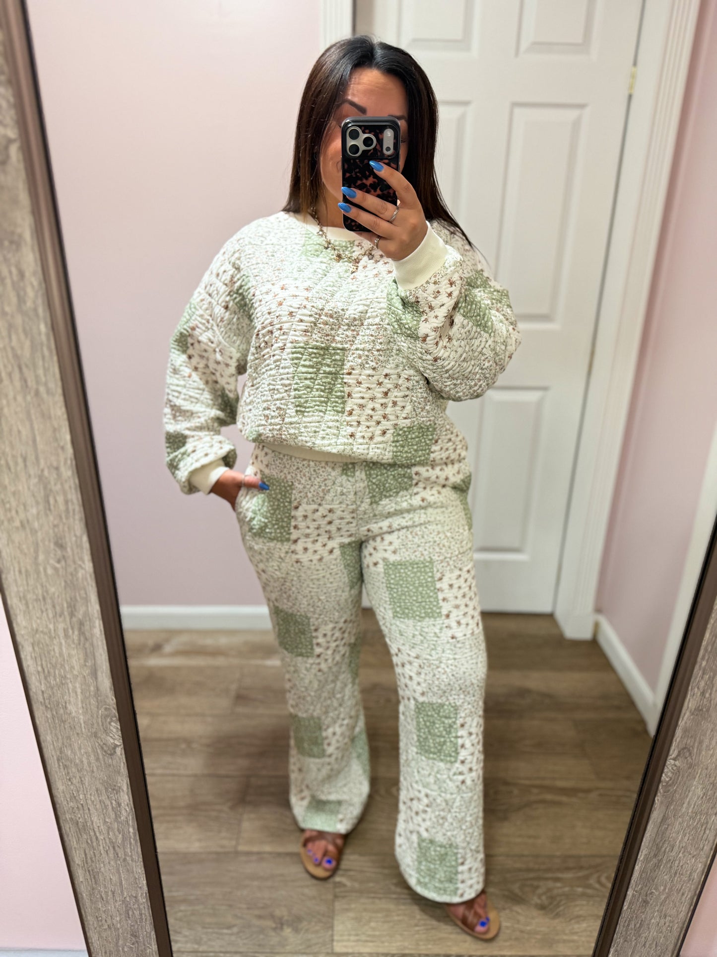 Floral Patchwork Quilted Set