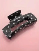 Polka Dot Rectangle Claw Clip