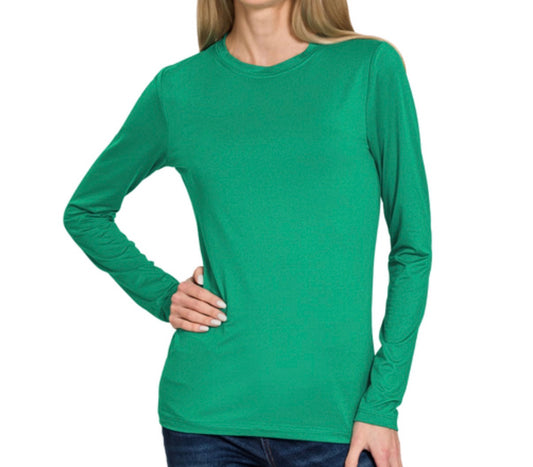 Crewneck Long Sleeve, Kelly Green