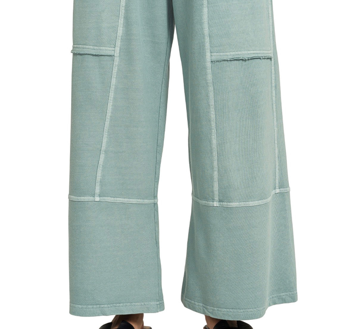 Next Level Wide Leg Pants, Ash Mint