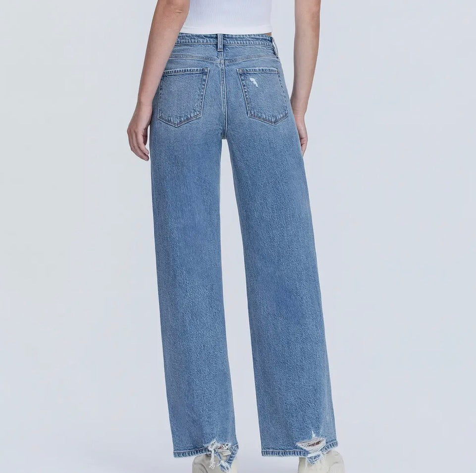 Eden Distressed Wide Leg Jeans