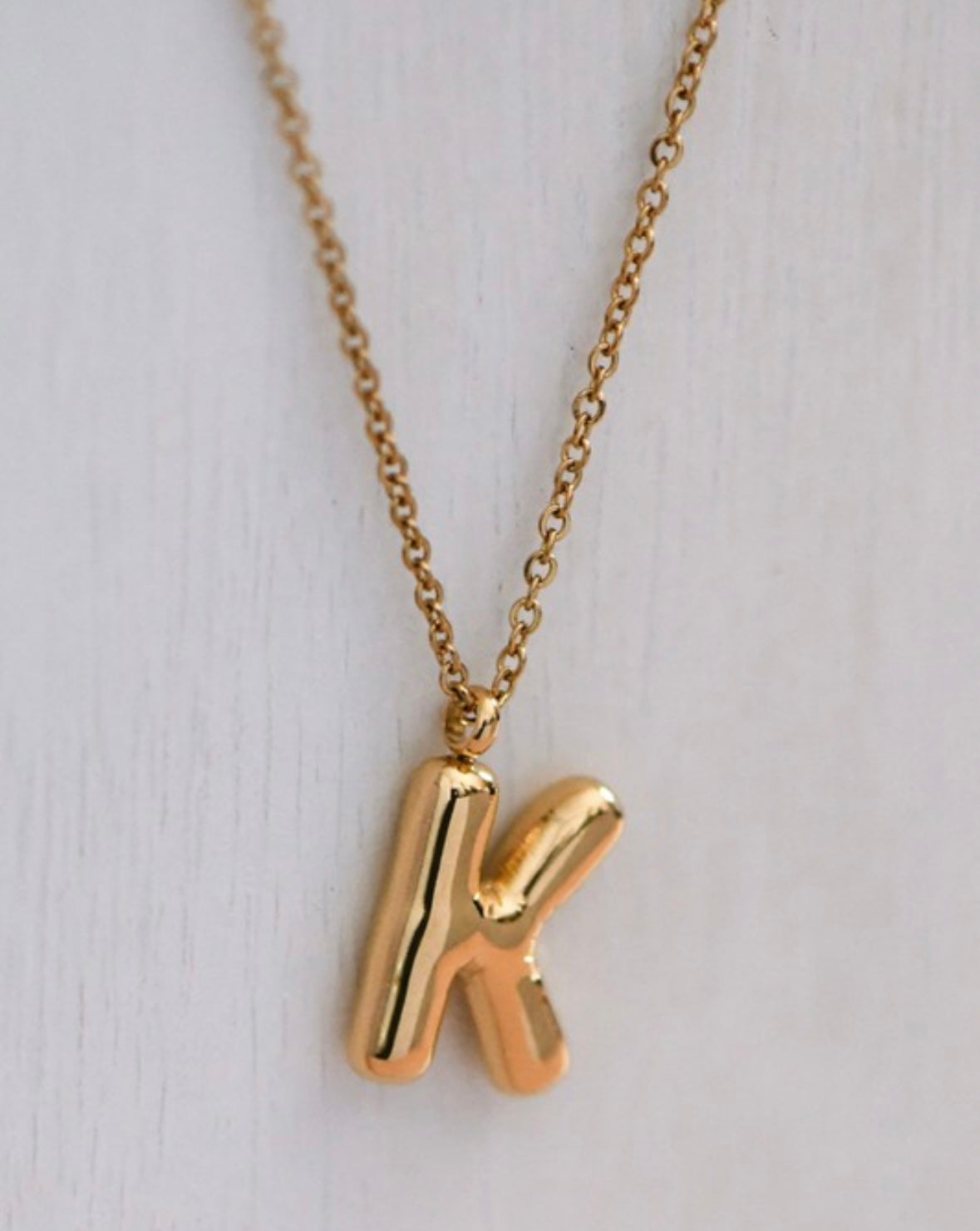 Bubble Initial Necklace