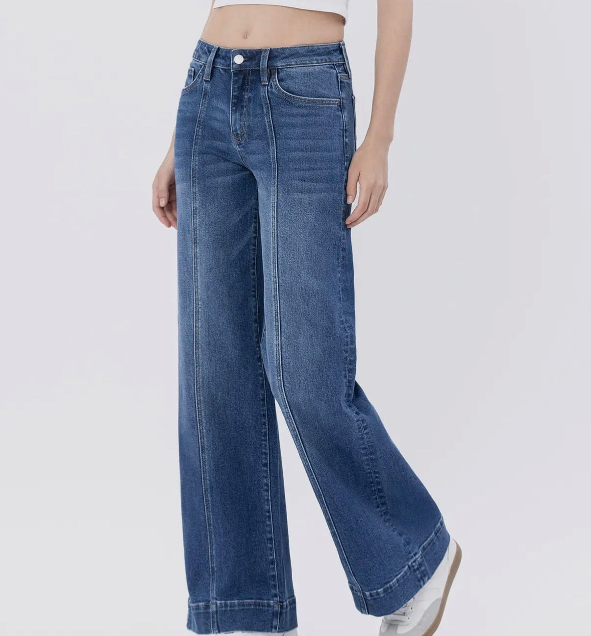 Jayce Trouser Hem Wide Leg Jeans