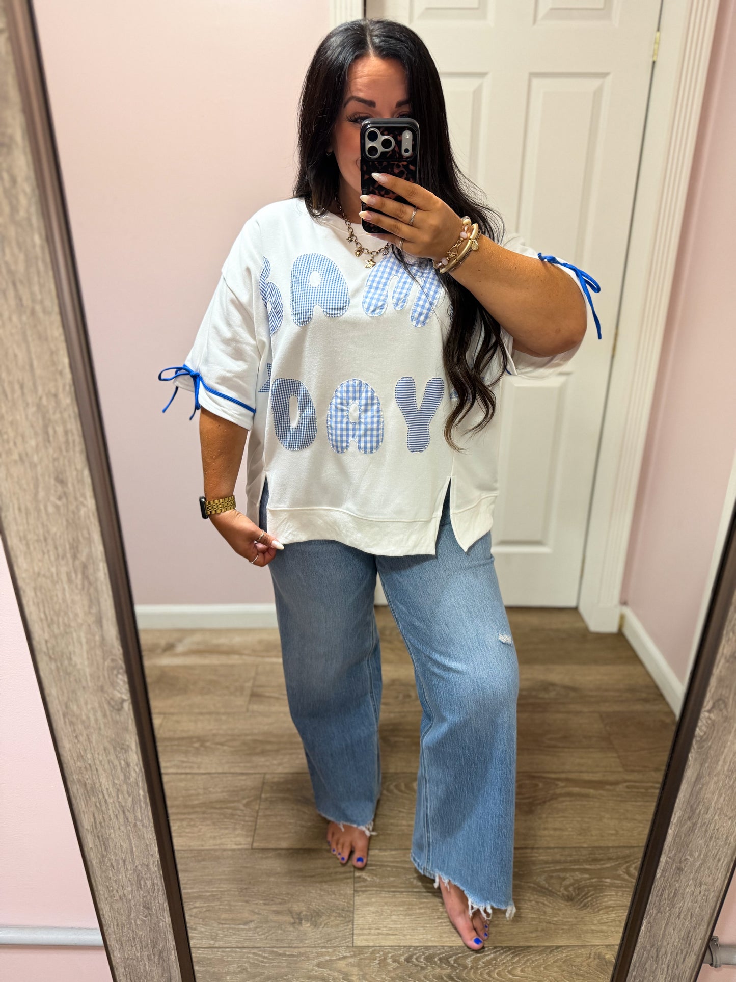 Game Day Patchwork Boxy Top