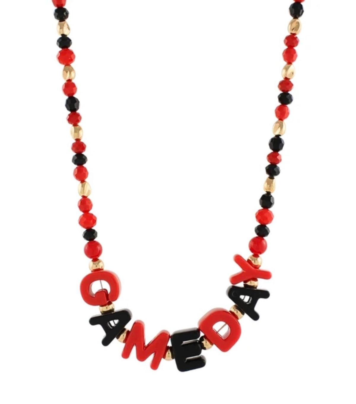 “GAMEDAY” Letter & Bead Necklace