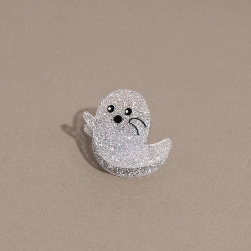 HALLOWEEN PUMPKIN GHOST SET OF 4 HAIR CLAW CLIPS