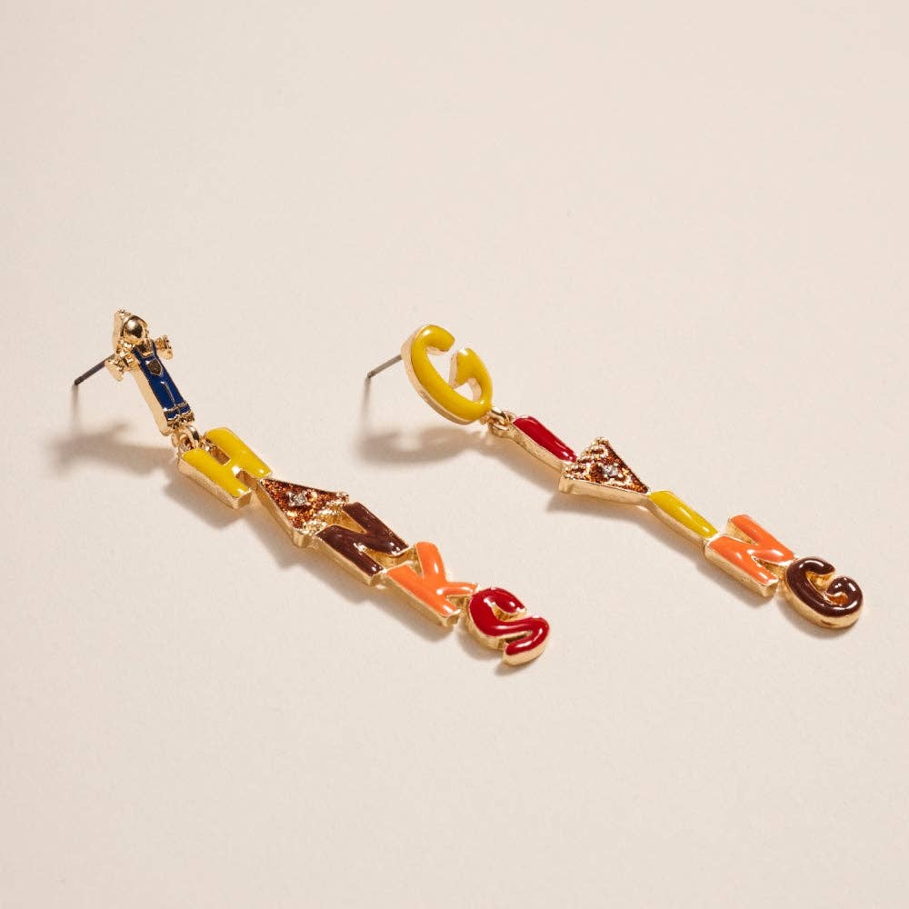 Thanksgiving Letter Post Earrings Jewelry Fall