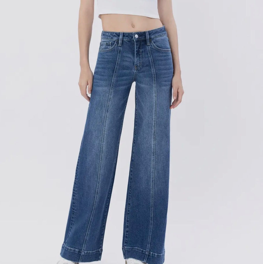 Jayce Trouser Hem Wide Leg Jeans