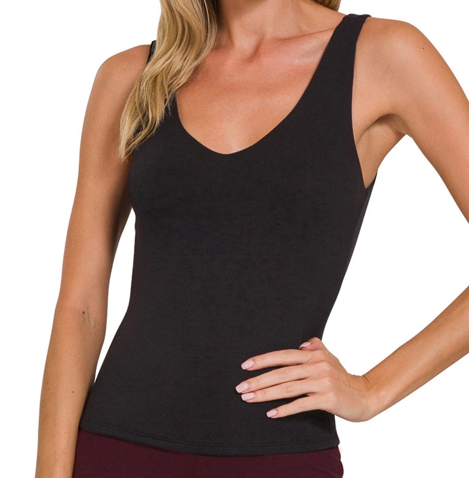 Double Layer V-Neck Tank