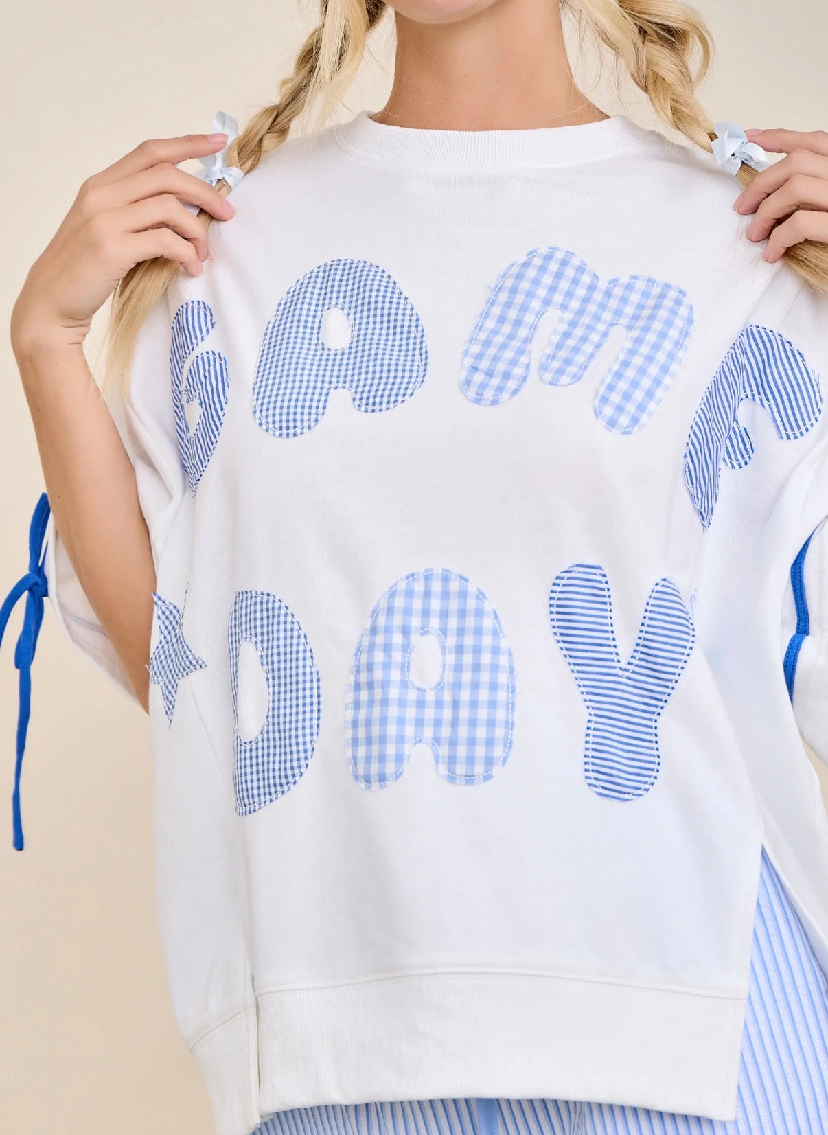 Game Day Patchwork Boxy Top
