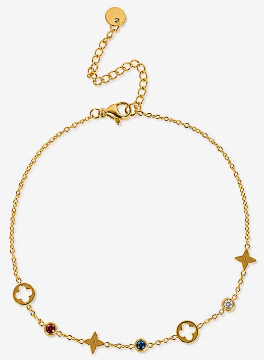 Multi Clover Anklet